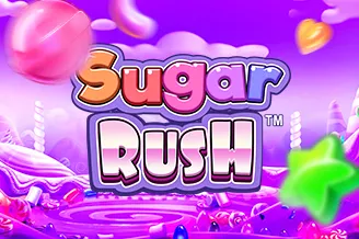 Sugar Rush slot logo.